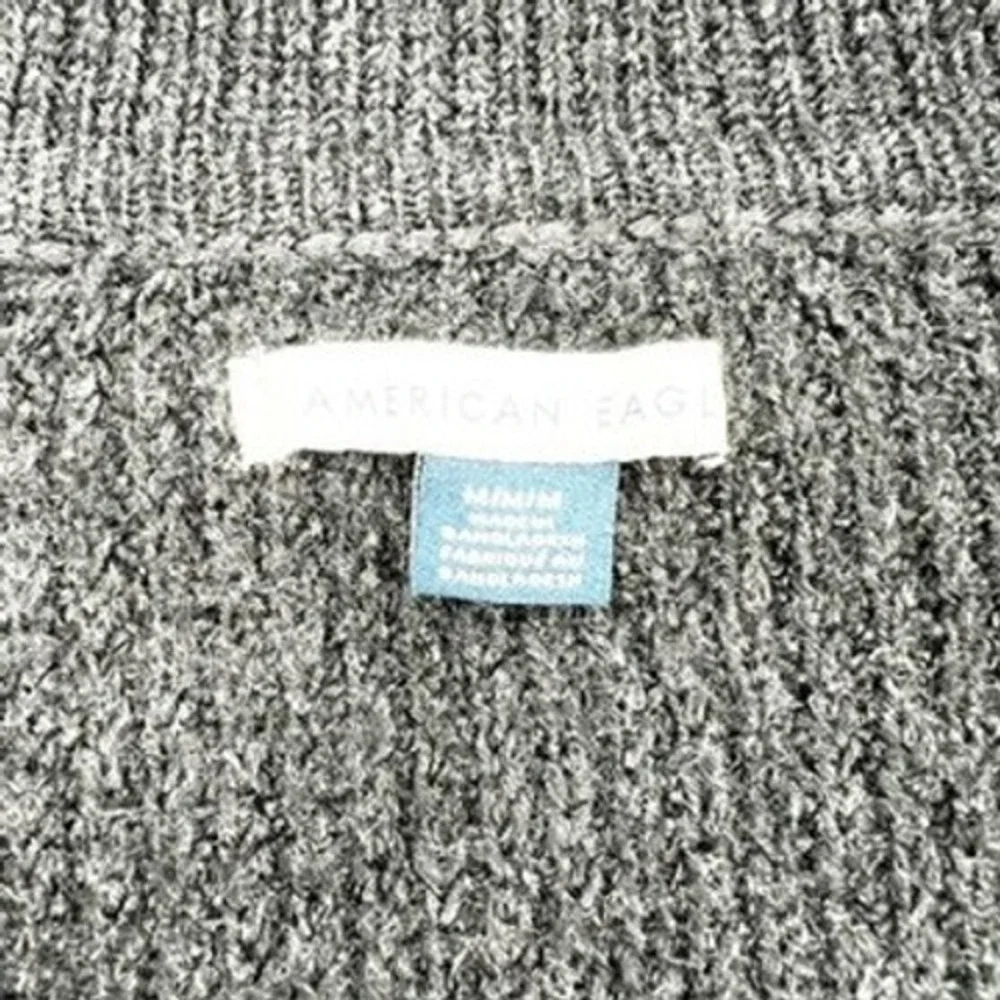 American Eagle Outfitters Charcoal Gray‎ Collared Sweater Long Sleeve M